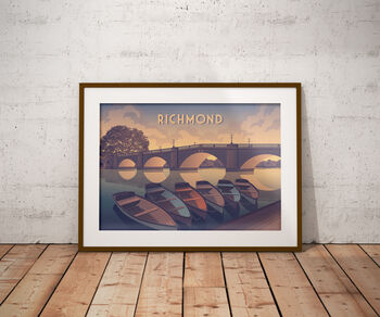 Richmond London Travel Poster Art Print, 6 of 8