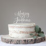 Personalised Natural Wood Wedding Cake Topper, thumbnail 3 of 5