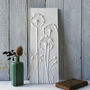 Allium And Poppies Plaster Cast Wall Plaque, thumbnail 1 of 7