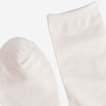 Womens Bamboo Socks Plain White, 4 of 5