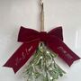Glitter Mistletoe, Personalised Bow, Newly Wed Christmas Gift, thumbnail 2 of 3