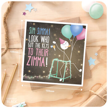 Sim Simma Funny Reggae Birthday Card Brother Sister Friend 30th 40th, 6 of 6