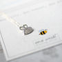Bee Silly, Bee Honest, Bee Kind Silver Bee Necklace, thumbnail 4 of 11