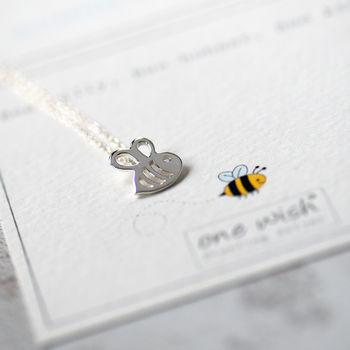 Bee Silly, Bee Honest, Bee Kind Silver Bee Necklace, 4 of 11