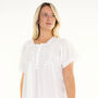 White Cotton Victorian Styled Panel Nightdress, thumbnail 2 of 10