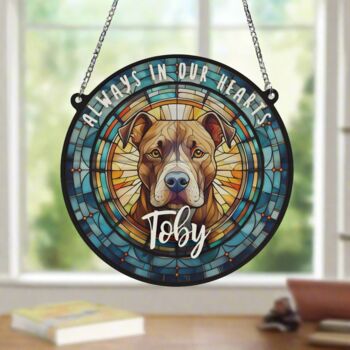 Staffie Brindle Memorial Suncatcher, 6 of 6