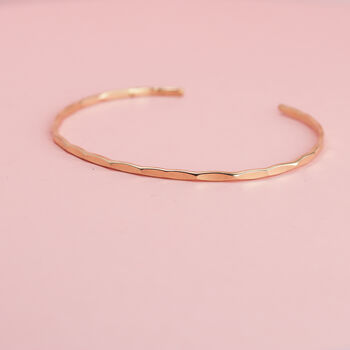 Thin Hammered Cuff In 14k Gold Filled, 5 of 7