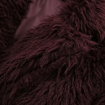 Faux Fur Shaggy Burgundy Jacket, 3 of 3