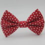 Red And White Hearts Dog Bow Tie, thumbnail 3 of 7