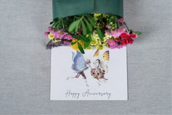 'Happy Anniversary' Fresh Flower And Card Gift, 3 of 7
