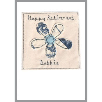Personalised Blue Flower Birthday Card For Her, 7 of 12