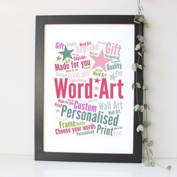 Personalised 50th Birthday Word Art Gift Her, 8 of 9