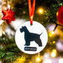 Personalised Dog Silhouette Round Christmas Decoration, thumbnail 10 of 12