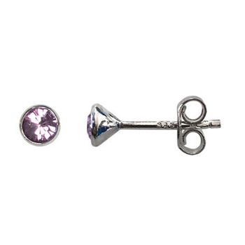Sterling Silver 925 Swarovski Crystal Any Birthstone Ear Stud Earrings, 6 of 9