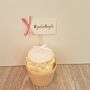 Set Of Ten Personalised Hashtag Wedding Cupcake Toppers, thumbnail 4 of 6