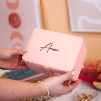 Personalised Script Jewellery Box Travel Gift For Her, 3 of 10
