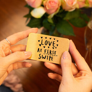 'Love At First Swipe' Online Dating Wallet Card, 3 of 8