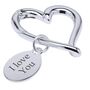 Personalised Silver Plated Heart Carabiner Keyring, thumbnail 2 of 3