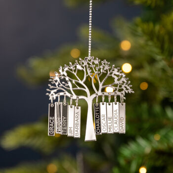 Personalised Family Tree Christmas Decoration, 4 of 4