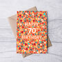 70th Birthday Card For Men, Geometric 70th Card, For Him, thumbnail 2 of 2