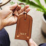 Personalised Leather Luggage Tag With Copper Rivets, thumbnail 1 of 3