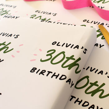 Personalised Name And Age Birthday Wrapping Paper, 4 of 4
