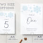 Wedding Table Numbers Winter Snowflake, thumbnail 3 of 3