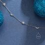 Sterling Silver Cz Moon And Star Motif Bracelet, thumbnail 7 of 12