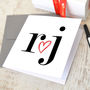 Personalised Initials Love Heart Card, thumbnail 2 of 2