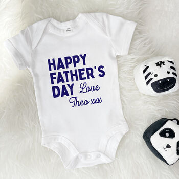 Personalised Happy Father's Day Love… Babygrow, 5 of 8