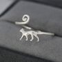 Adjustable Cat Ring In Sterling Silver, thumbnail 6 of 10