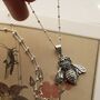 Sterling Silver Bumblebee Necklace, thumbnail 4 of 6