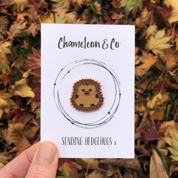 Hedgehog Enamel Pin Badge, 2 of 6