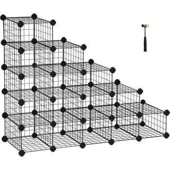 Modular Diy Shoe Rack Storage Unit Metal Wire Grid, 9 of 10