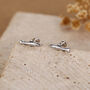 Sterling Silver Trout 16 G Flat Back Labret Earrings, thumbnail 1 of 12
