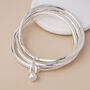Silver Plated Triple Stack Bangle, thumbnail 3 of 4