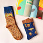 Delightful Owl Three Pairs Socks In A Box Gift, thumbnail 1 of 9