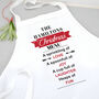 Personalised Your Family Christmas Menu Apron, thumbnail 1 of 3