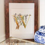 W Is For Wisteria Illuminated Botanical Print, thumbnail 1 of 6