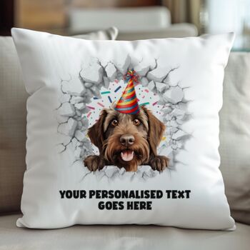 Personalised Wirehaired Pointer Griffon Birthday Break Through, 3 of 8