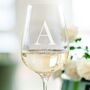 Personalised Monogram Wine Glass, thumbnail 3 of 6