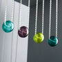 Sterling Silver Glass Sphere Necklace, thumbnail 1 of 8