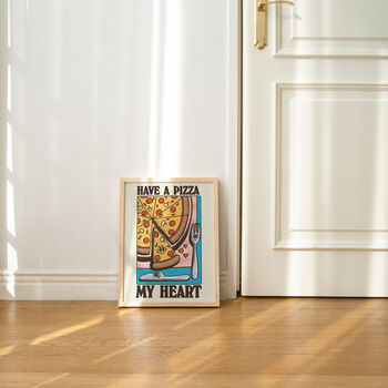 'Have A Pizza My Heart' Maximalist Food Print, 7 of 9
