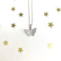 Sterling Silver Dainty Butterfly Necklace, thumbnail 3 of 8