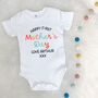 Personalised Happy First Mother's Day Bright Babygrow, thumbnail 3 of 9