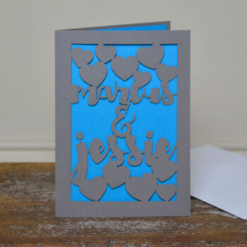 Personalised Anniversary Love Papercut Card, 8 of 8