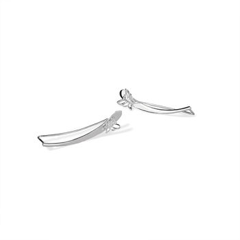 Sterling Silver Butterfly Ear Climber, 3 of 4