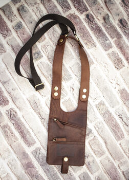 Men's Leather Shoulder Holster Wallet / Bag, 3 of 10
