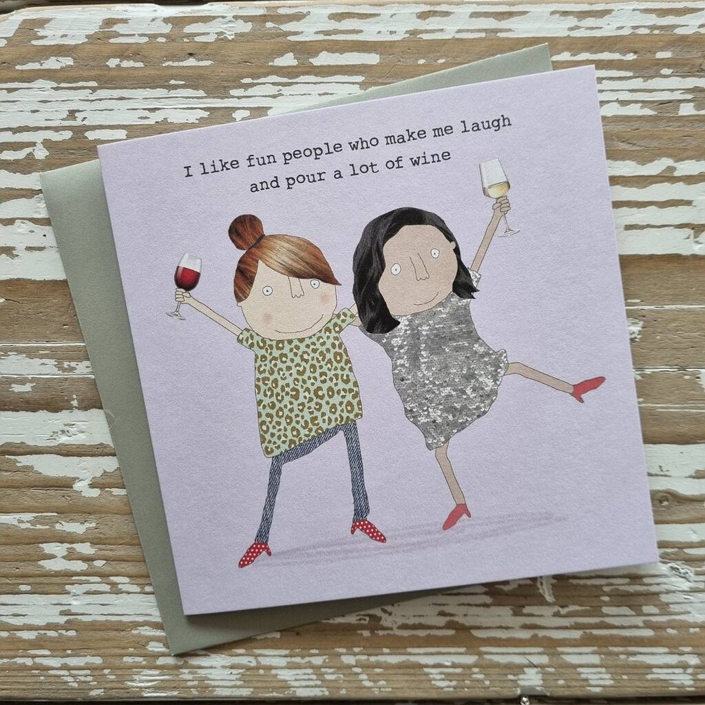 'I Like Fun People' Greetings Card By Nest Gifts