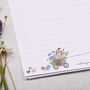 A4 Letter Writing Paper With Cycling Fox And Robin, thumbnail 2 of 4